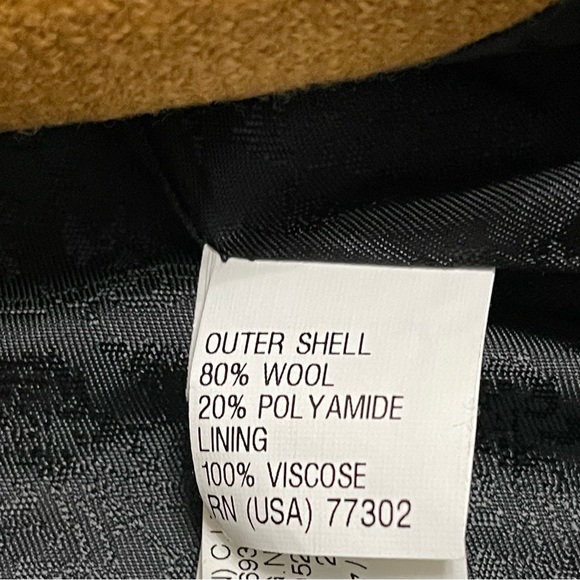 Zara Wool Mid-Length Mustard Orange Peacoat Size Small - Picture 9 of 9